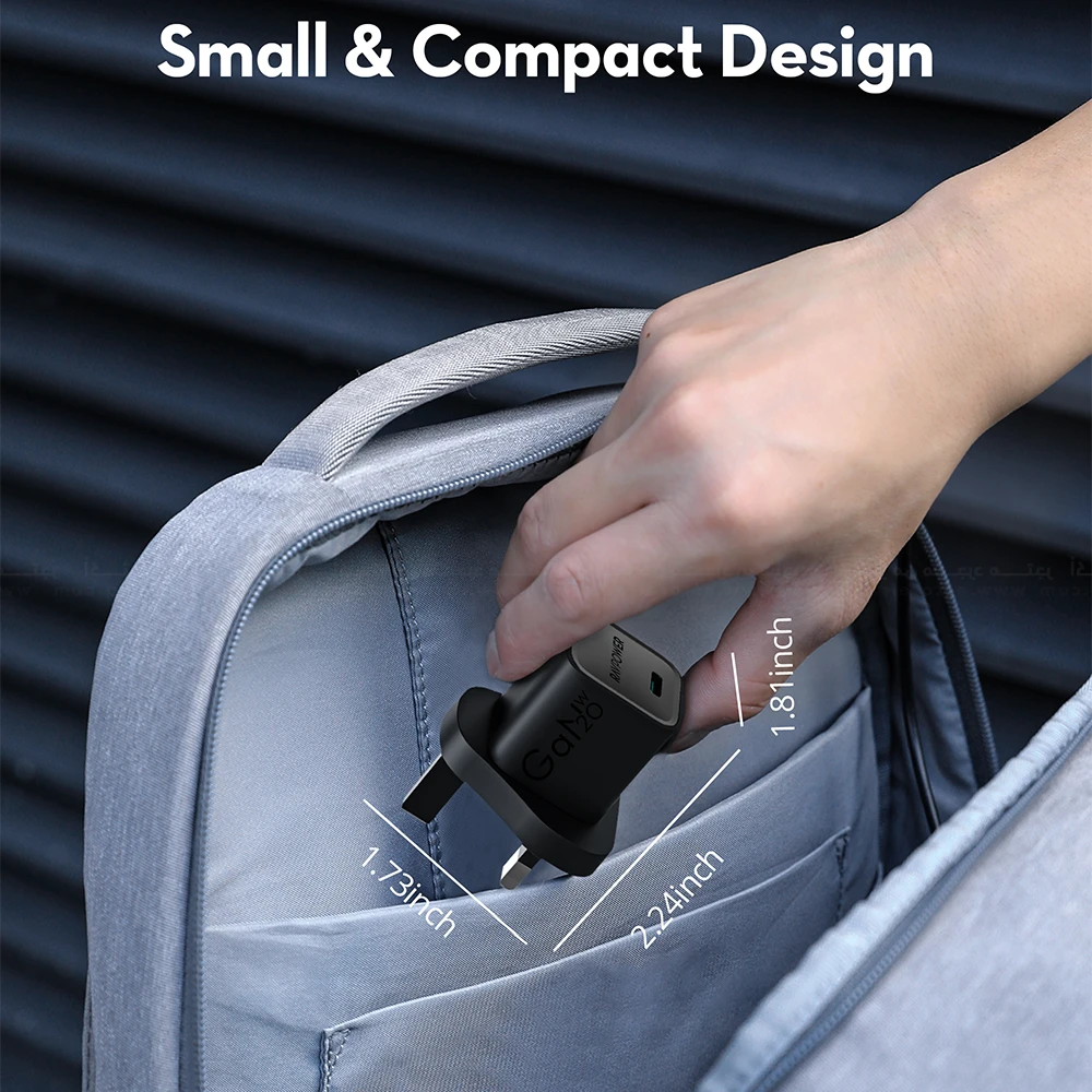 RAVPOWER GaN PD 20W 1C Wall Charger + C-C Cable Combo