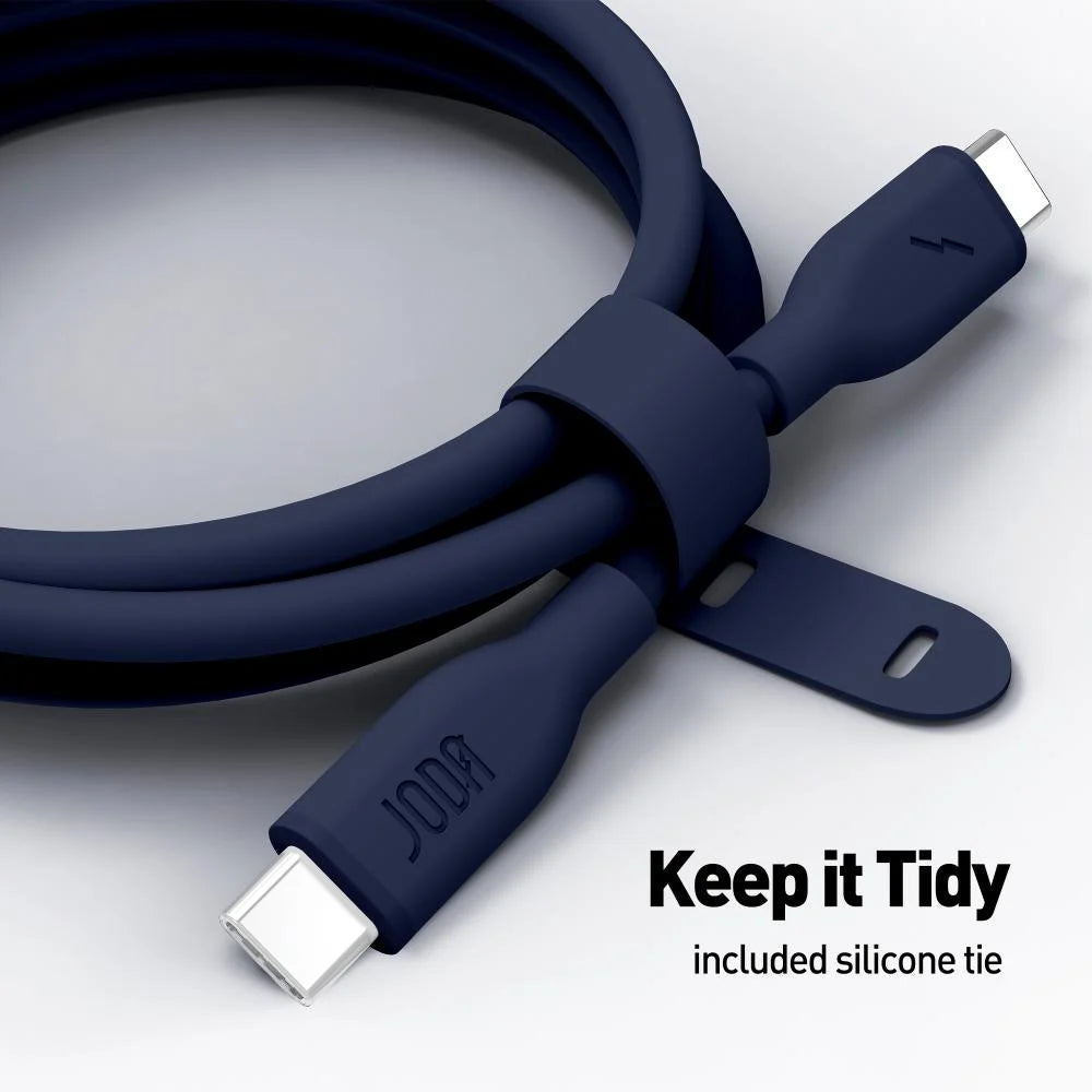 JODA 60W C to C Silicone Cable 1M Dark Blue