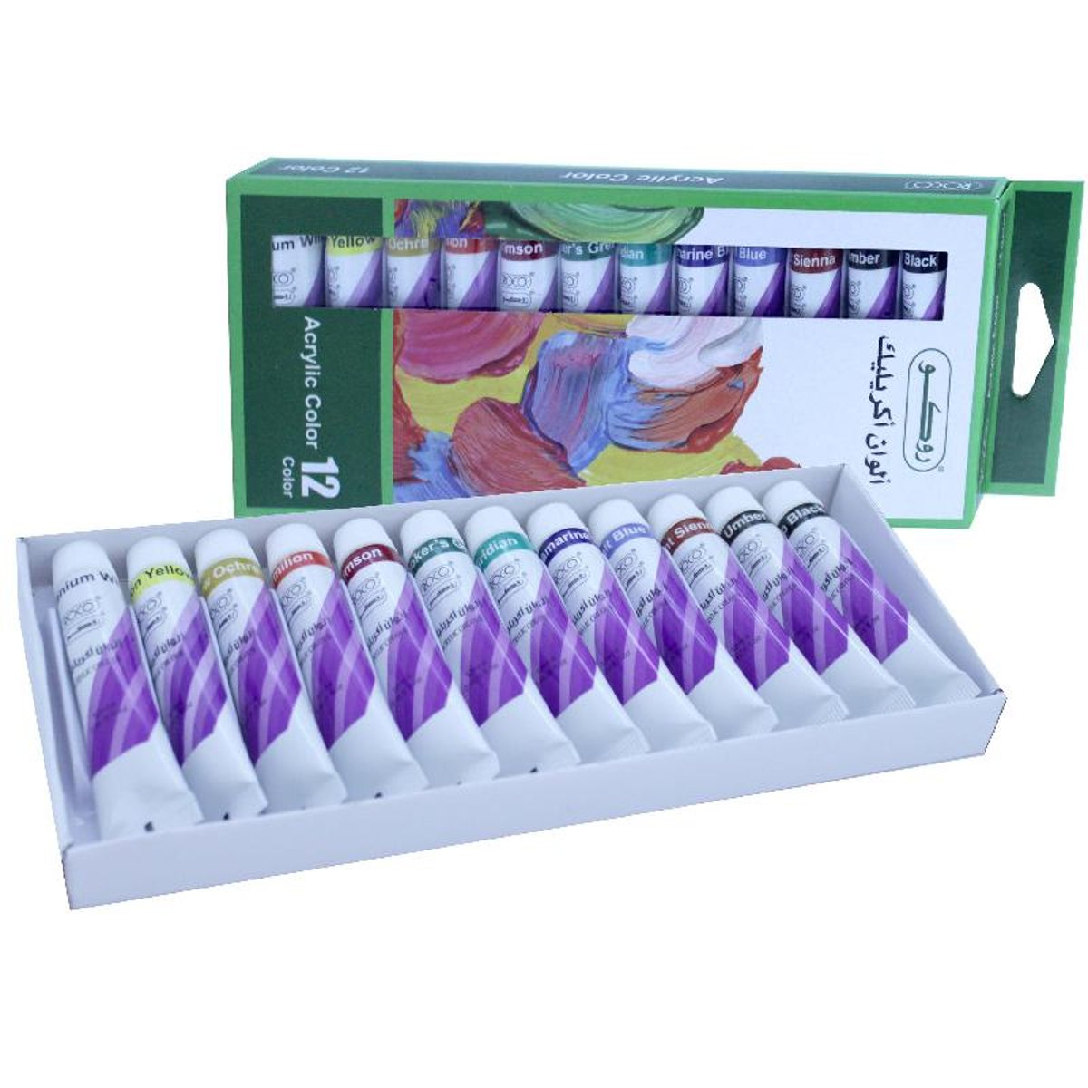 Roco Colour Acrylic Color Set 12 Colors