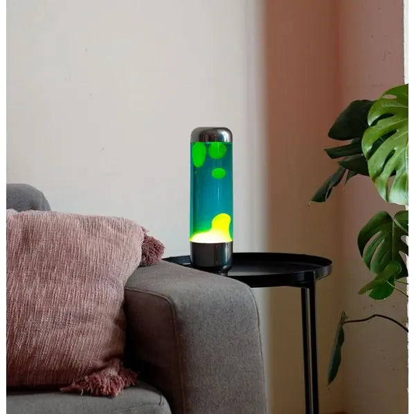Balvi Lava Lamp Capsule Blue/Lime Aluminium-Gifts & Novelty