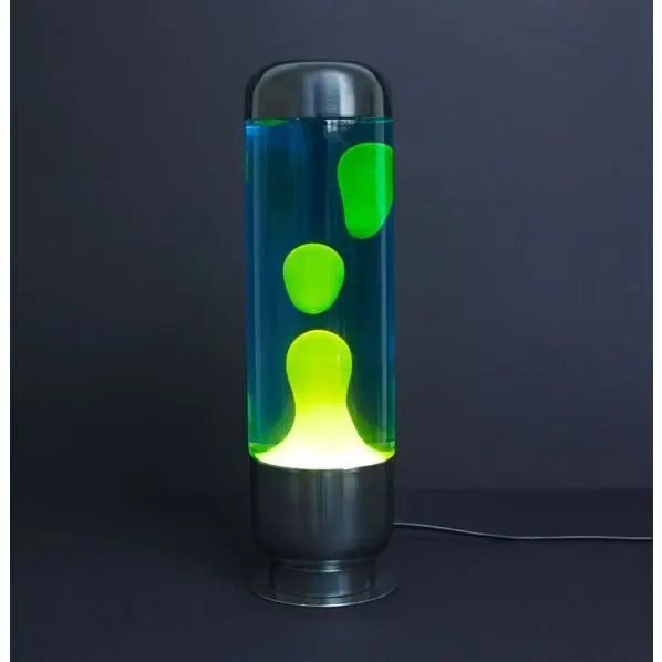 Balvi Lava Lamp Capsule Blue/Lime Aluminium-Gifts & Novelty