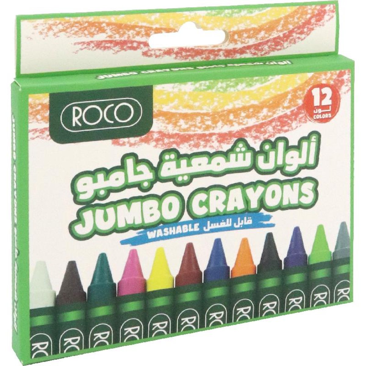 Roco Jumbo Wax Crayon Assorted Color 12 Colors