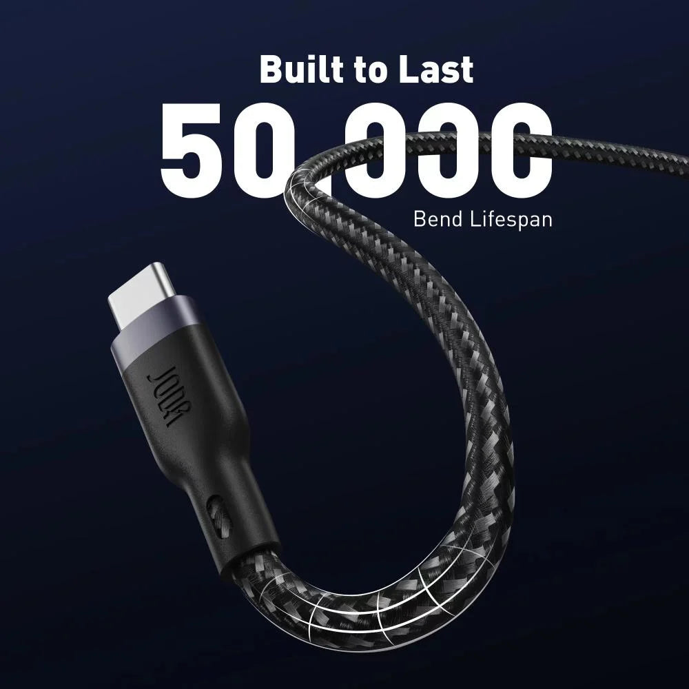 JODA 60W C to C 1m Nylon Braided Cable Black
