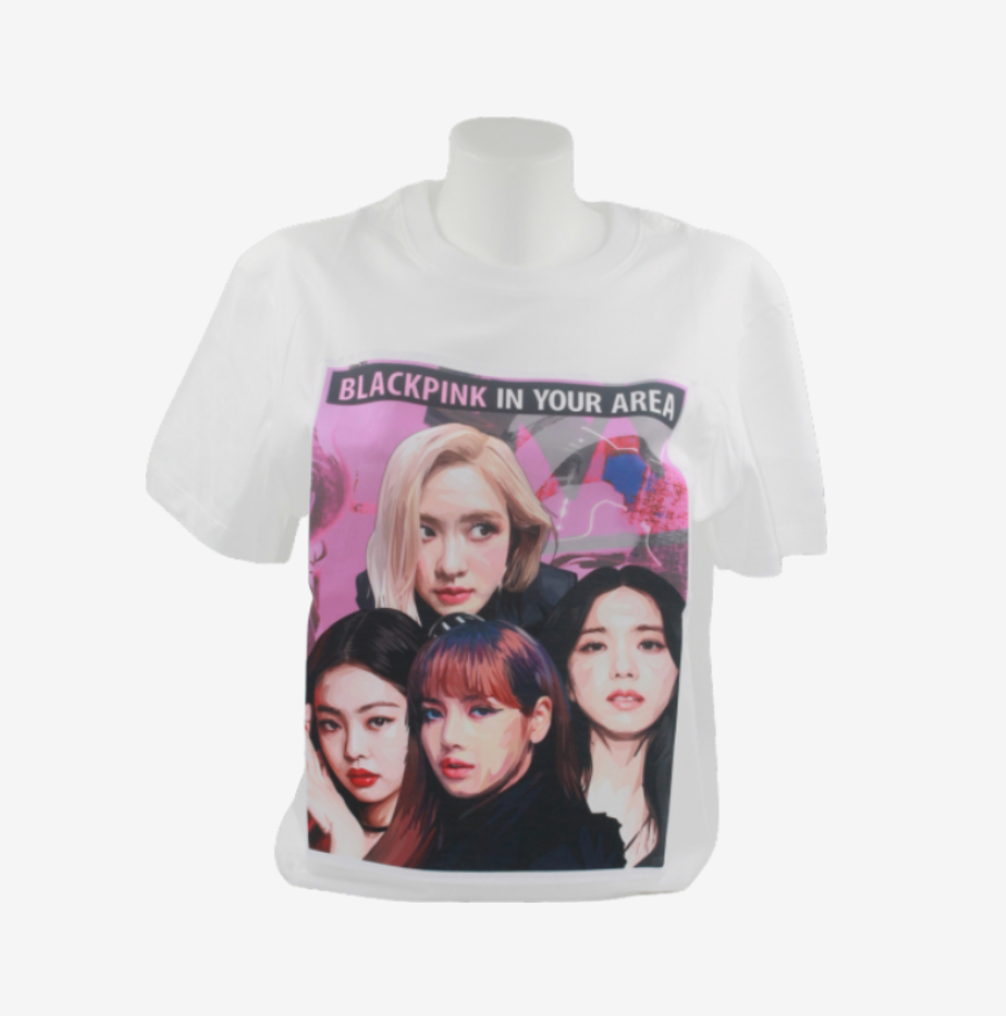 Famous Pop Art Blackpink Ver2 White Tshirt Small
