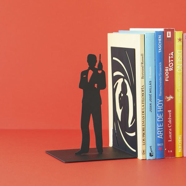 Balvi Bookend Secret Agent Black Metal