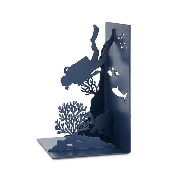 Balvi Bookend Scuba Blue Metal