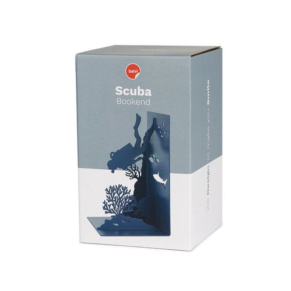 Balvi Bookend Scuba Blue Metal