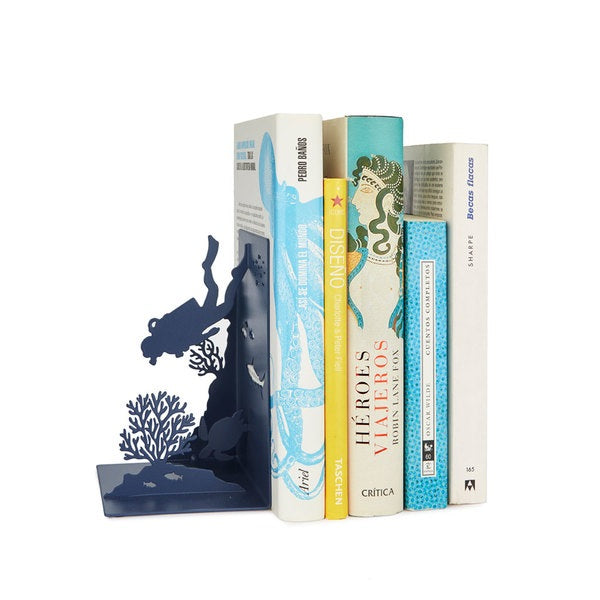Balvi Bookend Scuba Blue Metal