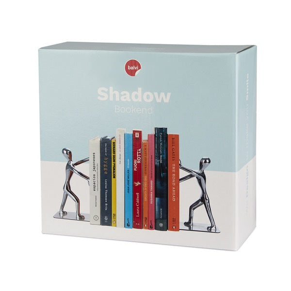 Balvi Bookend Shadow X2 Chrome Zinc