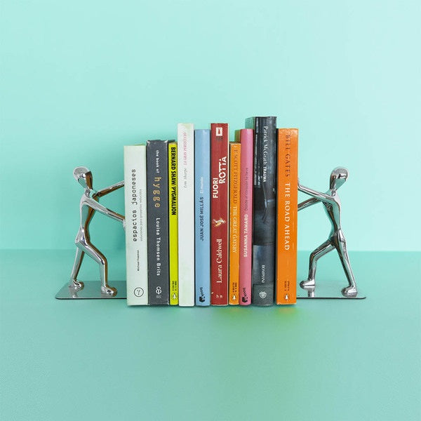 Balvi Bookend Shadow X2 Chrome Zinc
