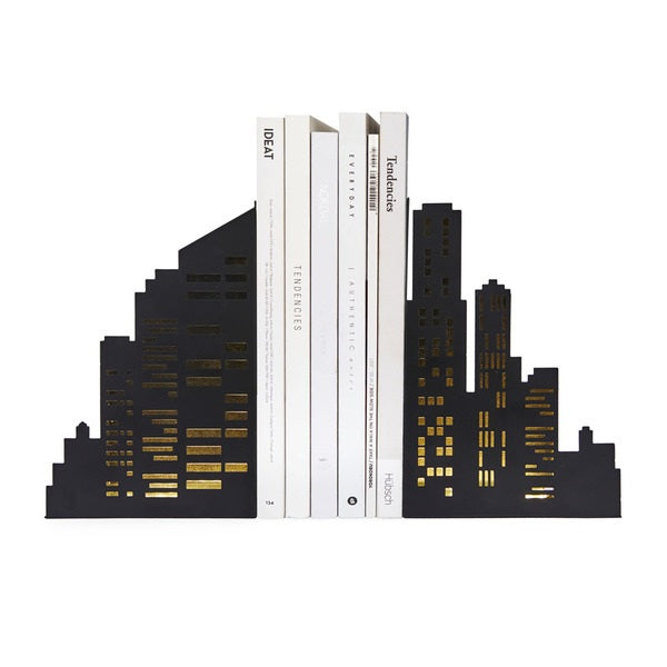 Balvi Bookend Skyline Black With Light