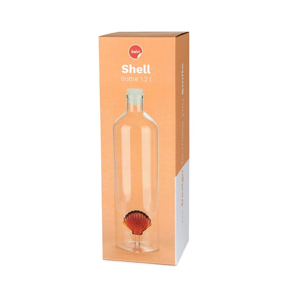 Balvi Bottle Atlantis Shell Amber 1.2 L Glass