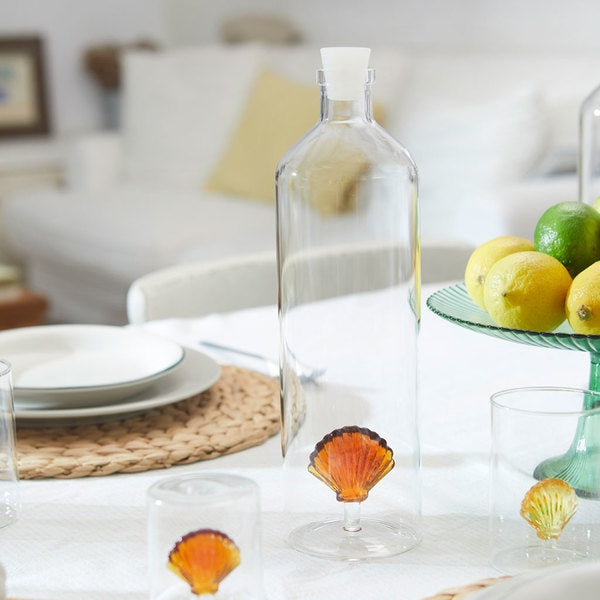 Balvi Bottle Atlantis Shell Amber 1.2 L Glass