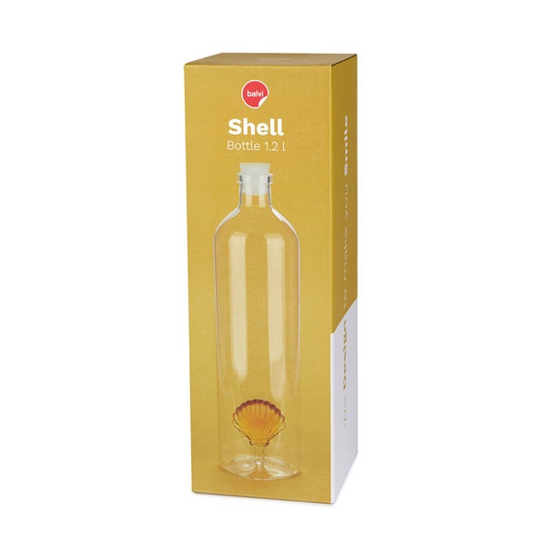 Balvi Bottle Atlantis Shell Yellow 1.2 L Glass