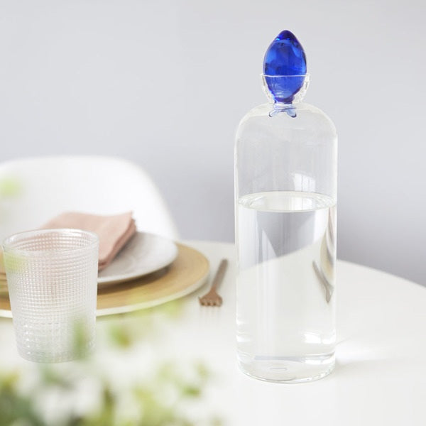 Balvi Bottle Gourami 1.1 L Blue Borosilicate