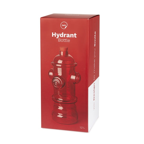 Balvi Bottle Hydrant 1.2 L Red Glass