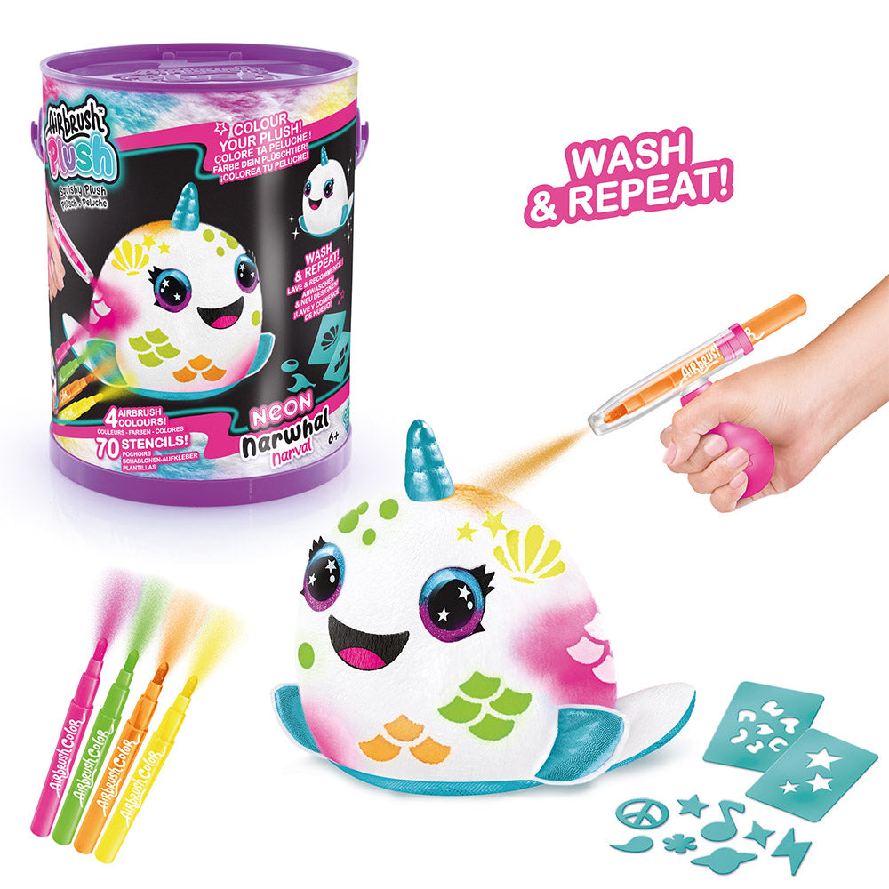 Canal Toys - Airbrush Plush - Neon Squish Pals Paint Can