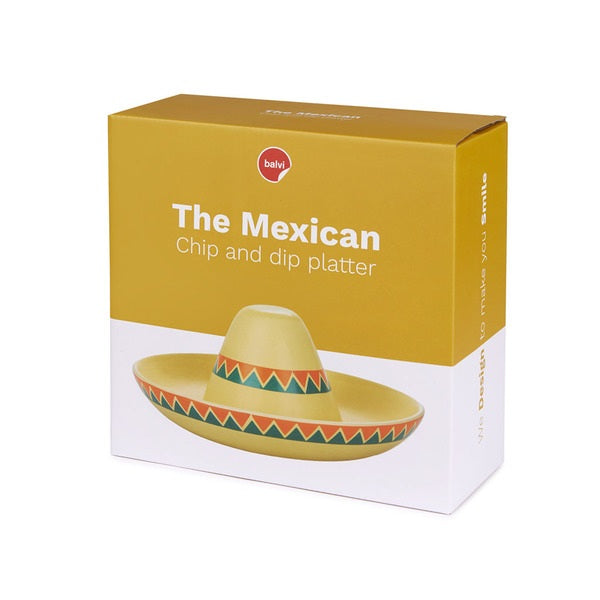 Balvi Chip And Dip Platter The Mexican Yellow Ceramic