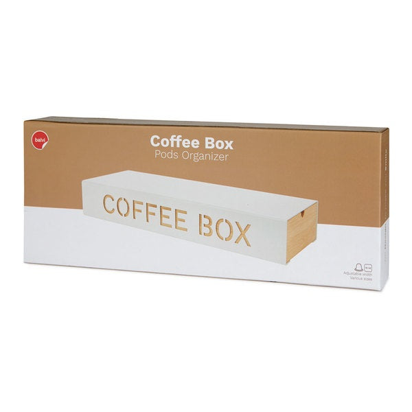 Balvi Coffee Box Blanco Metal/Bamboo