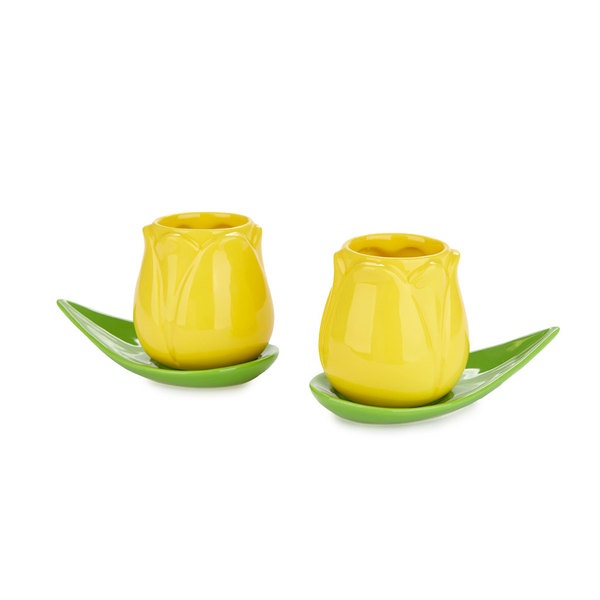 Balvi Coffee Cup Set Tulip Yellow X2 Ceramic