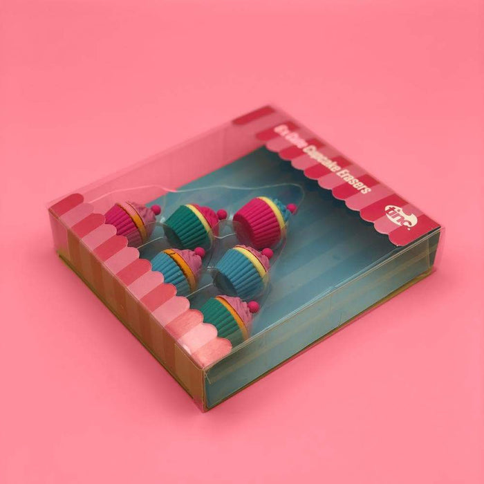 Tinc Set of 6 cupcake erasers