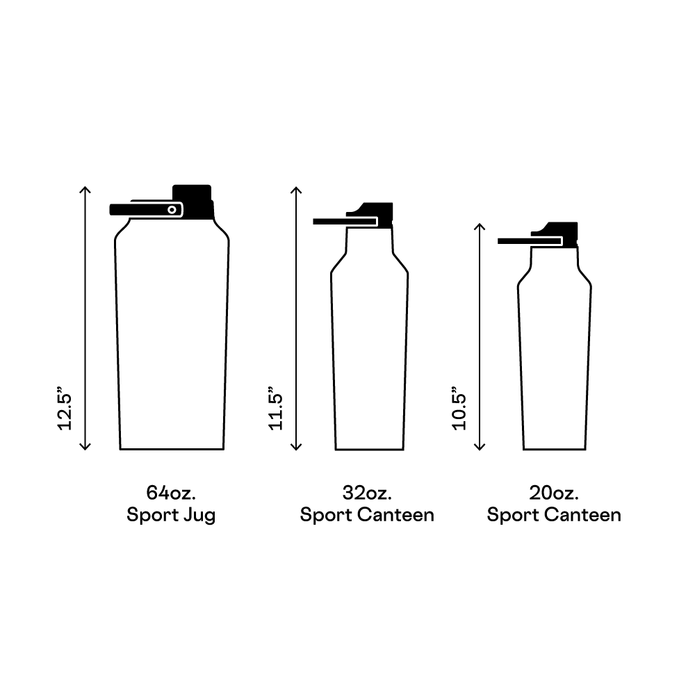 Corkcicle Series A Vacuum Sport Canteen 1.89L Black