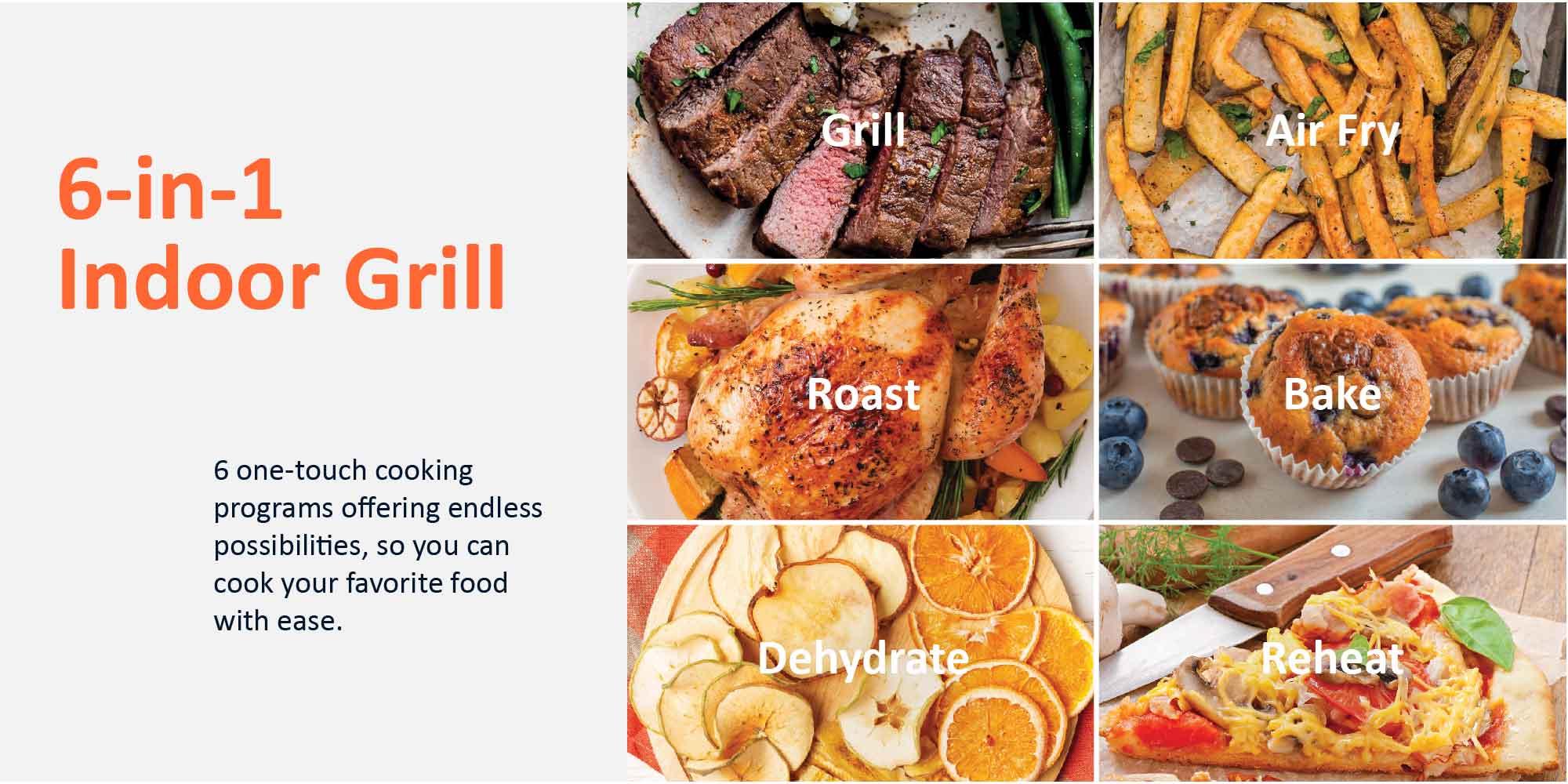 Nutricook Smart Air Fyer and Indoor grill 6-in-1 NC-AFG960