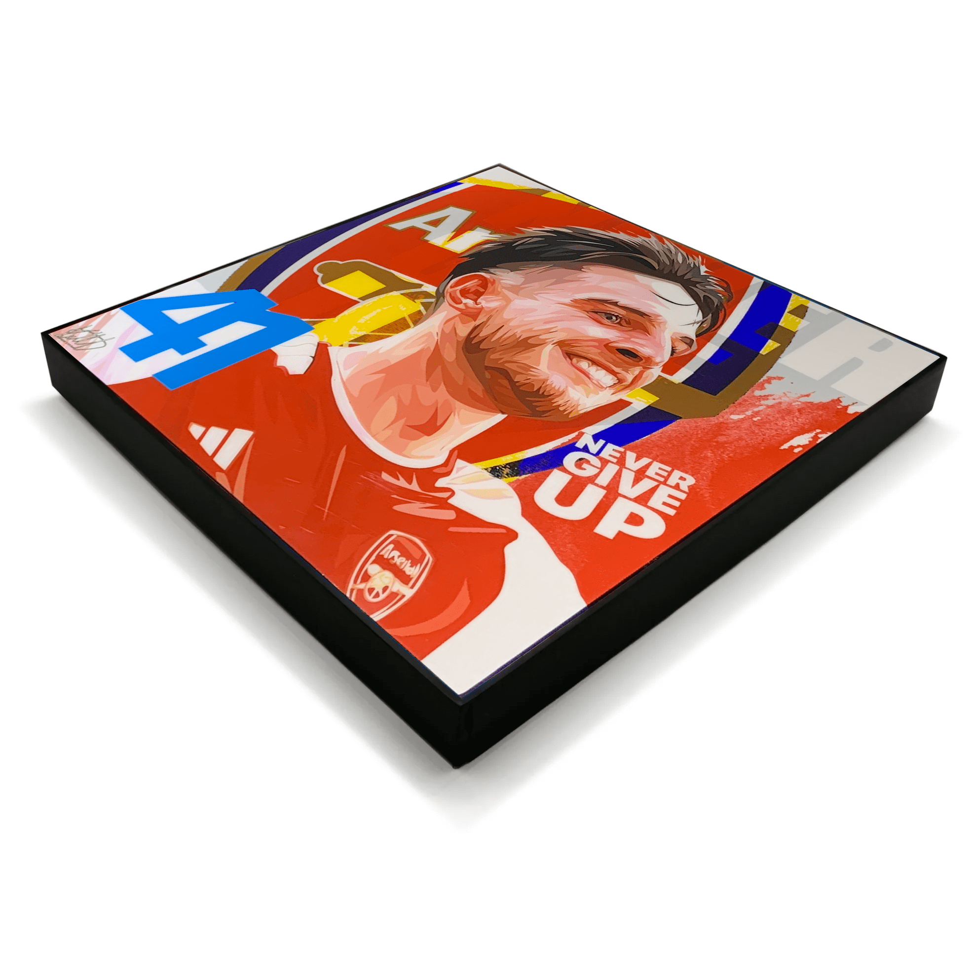 Declan Rice pop art poster “Never Give Up”