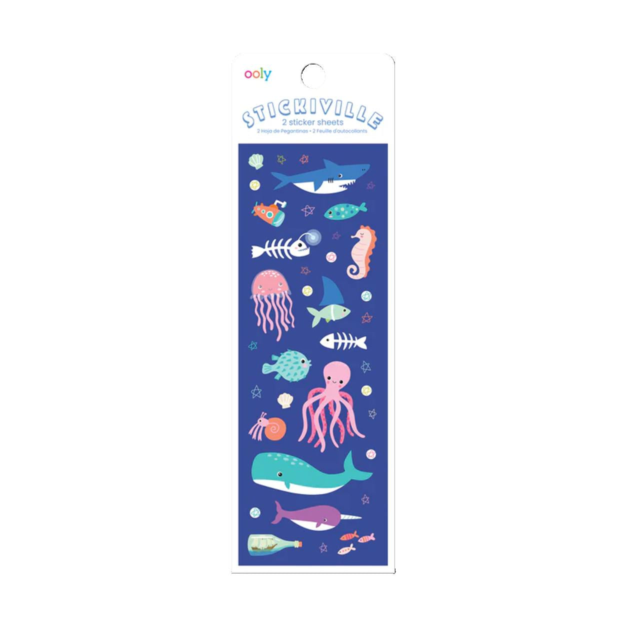 Ooly Stickiville Stickers: Deep Sea Skinny 2 Sheets