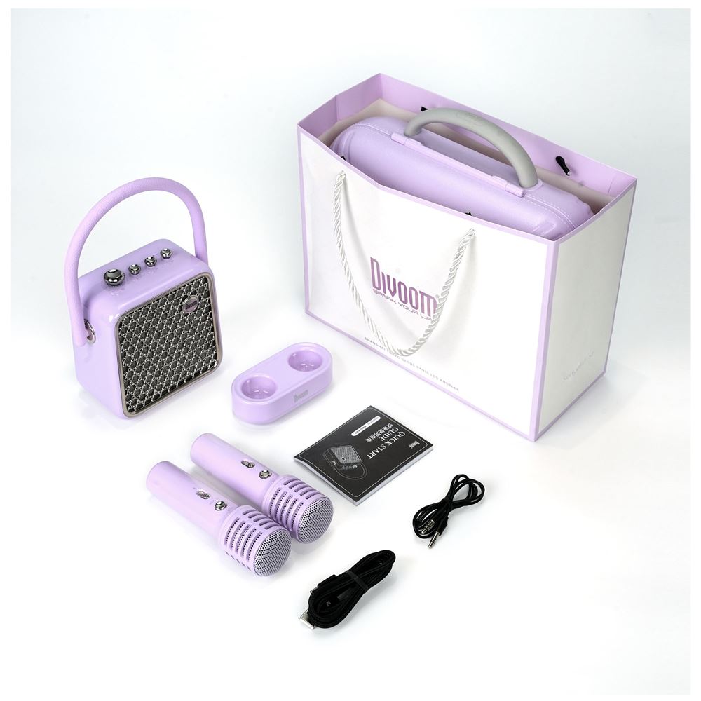 Divoom Songbird Se Portable Dual Microphone Speaker - Purple