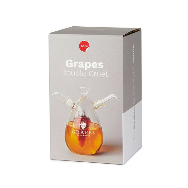 Balvi Double Cruet Grapes 450+50Ml Glass