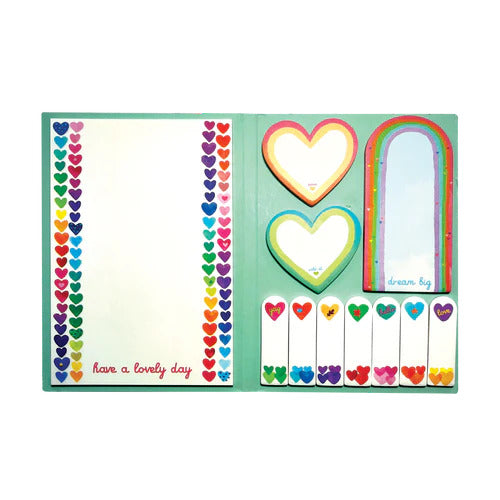 Ooly Side Notes Sticky Notes Tab Sets Rainbow Hearts