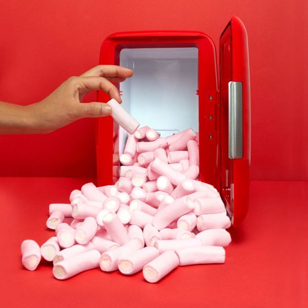 ثلاجة بالفي للمشروبات حمراء 220 فولت-12 فولت