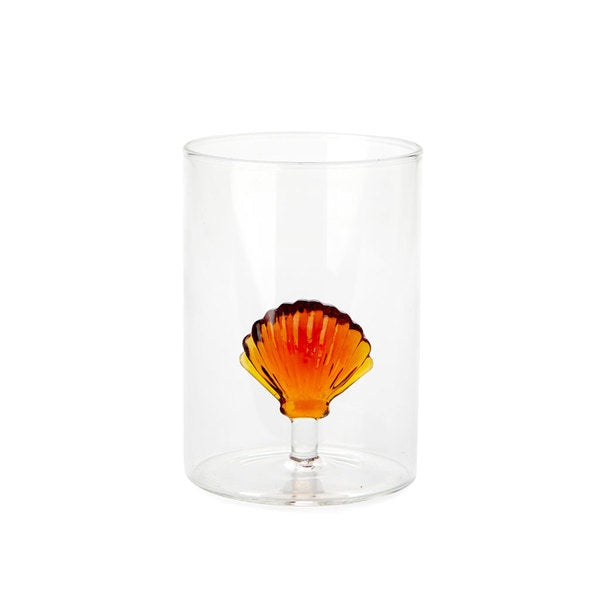 Balvi Glass Atlantis Shell Amber Glass