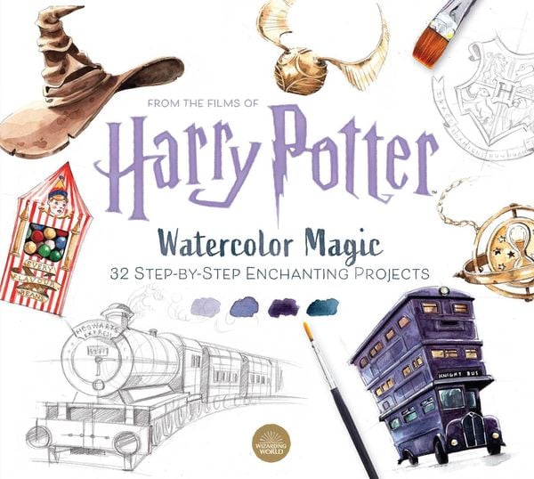 Harry Potter Watercolor Magic 32 Step-By-Step Enchanting Projects (Harry Potter Crafts Gifts For Harry Potter Fans)