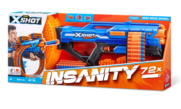 X-Shot Insanity-Mad Mega Barrel,Open Box
