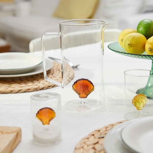 Balvi Jar Atlantis Shell Amber Glass