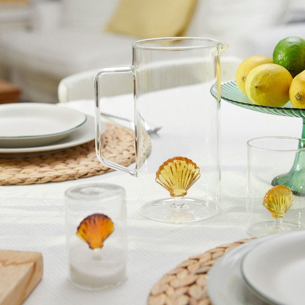 Balvi Jar Atlantis Shell Yellow Glass