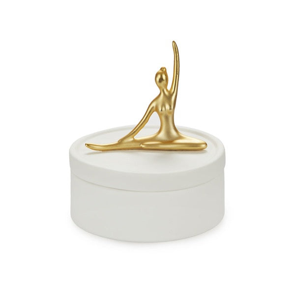Balvi Jewellery Box Ballerina Golden Porcelain