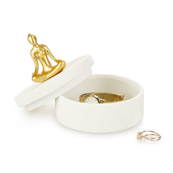 Balvi Jewellery Box Yoga Golden Porcelain