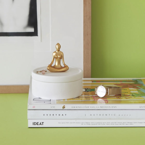 Balvi Jewellery Box Yoga Golden Porcelain