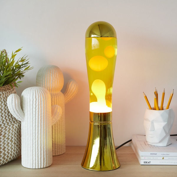 Balvi Lava Lamp Magma Golden Aluminium