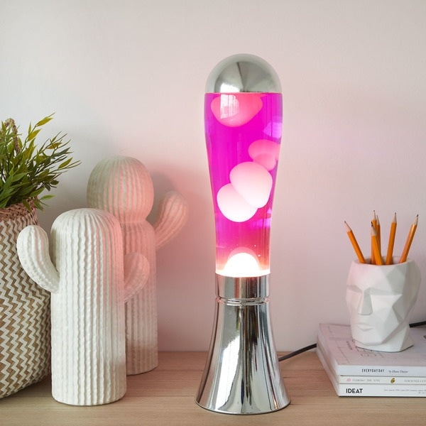 Balvi Lava Lamp Magma Silver/Pink Aluminium