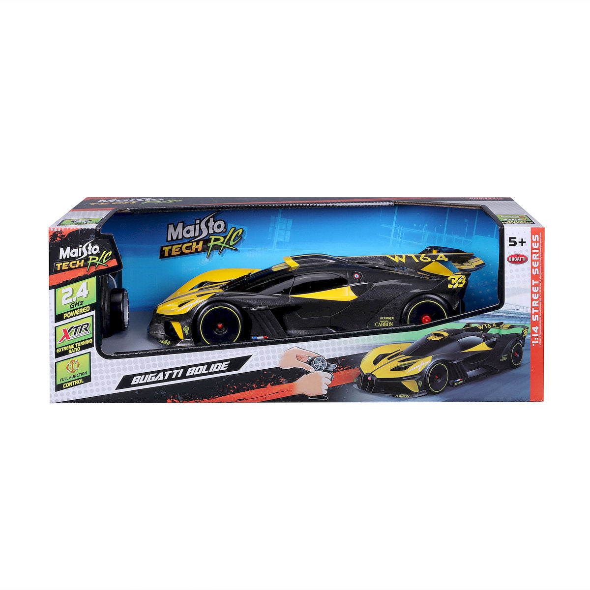 1:14 Rc - Bugatti Bolide Yellow (2.4Ghz,Usb Charger)