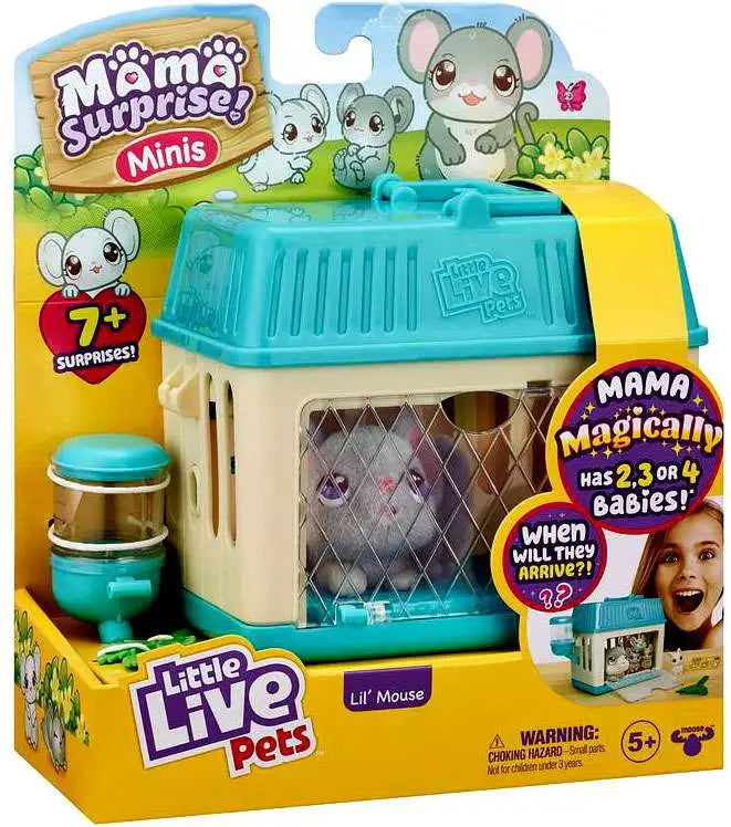 Little Live Pets Mama Surprise Mini Lil' Mouse Interactive Plush Toy