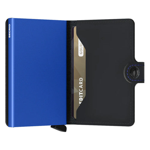 Secrid Miniwallet Matte Black & Blue