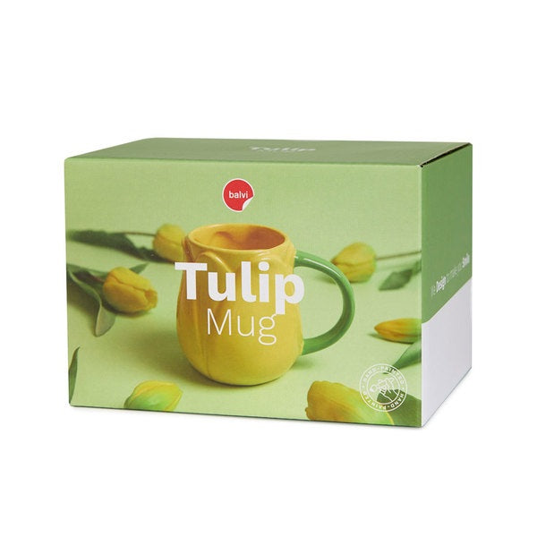 Balvi Mug Tulip Yellow Ceramic