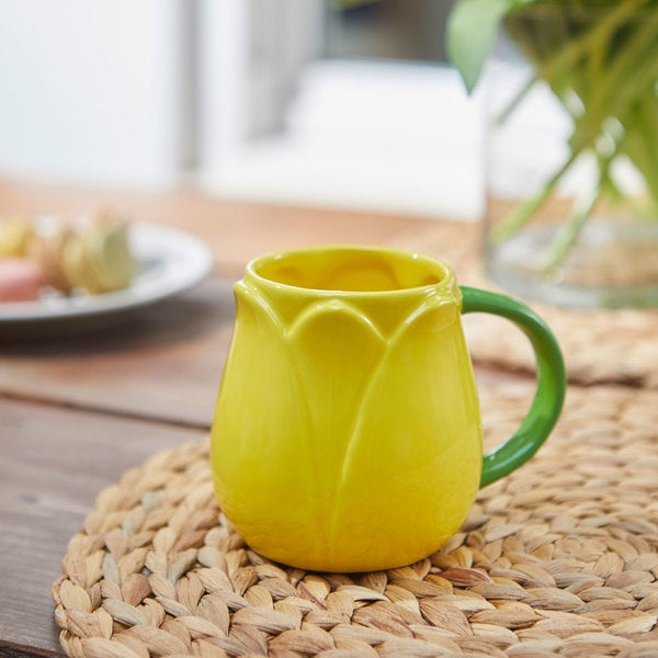 Balvi Mug Tulip Yellow Ceramic