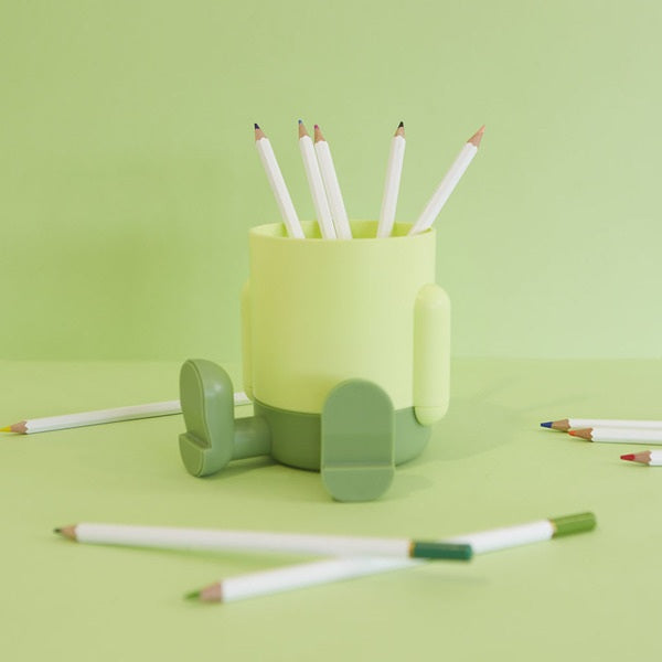 Balvi Pen Holder Mr.Sitty Green Plastic
