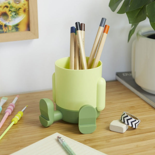 Balvi Pen Holder Mr.Sitty Green Plastic
